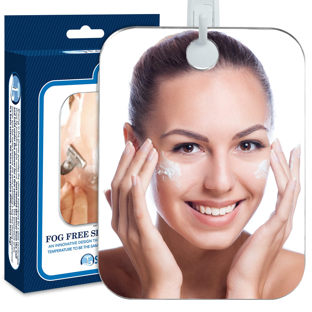 Miroir Shave Well Deluxe avec dimensions 6,75 x 5,35 po dans un cadre mince.