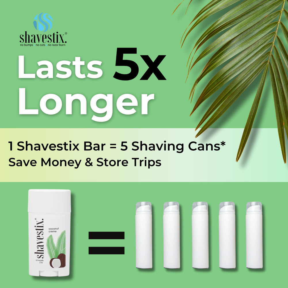 Shavestix shaving legs application highlights convenient body grooming.