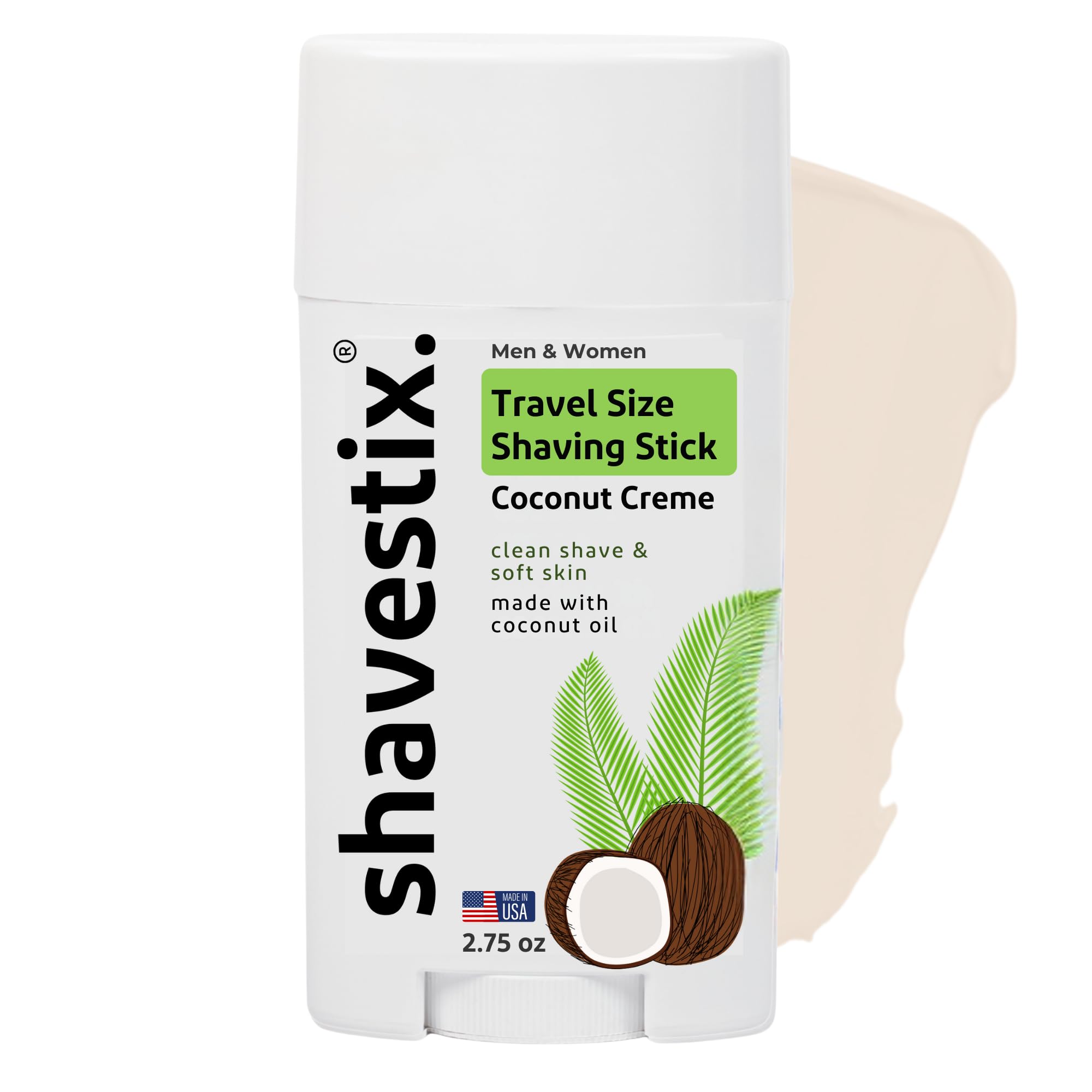 Shavestix travel size packaging shows compact design for easy on-the-go grooming.