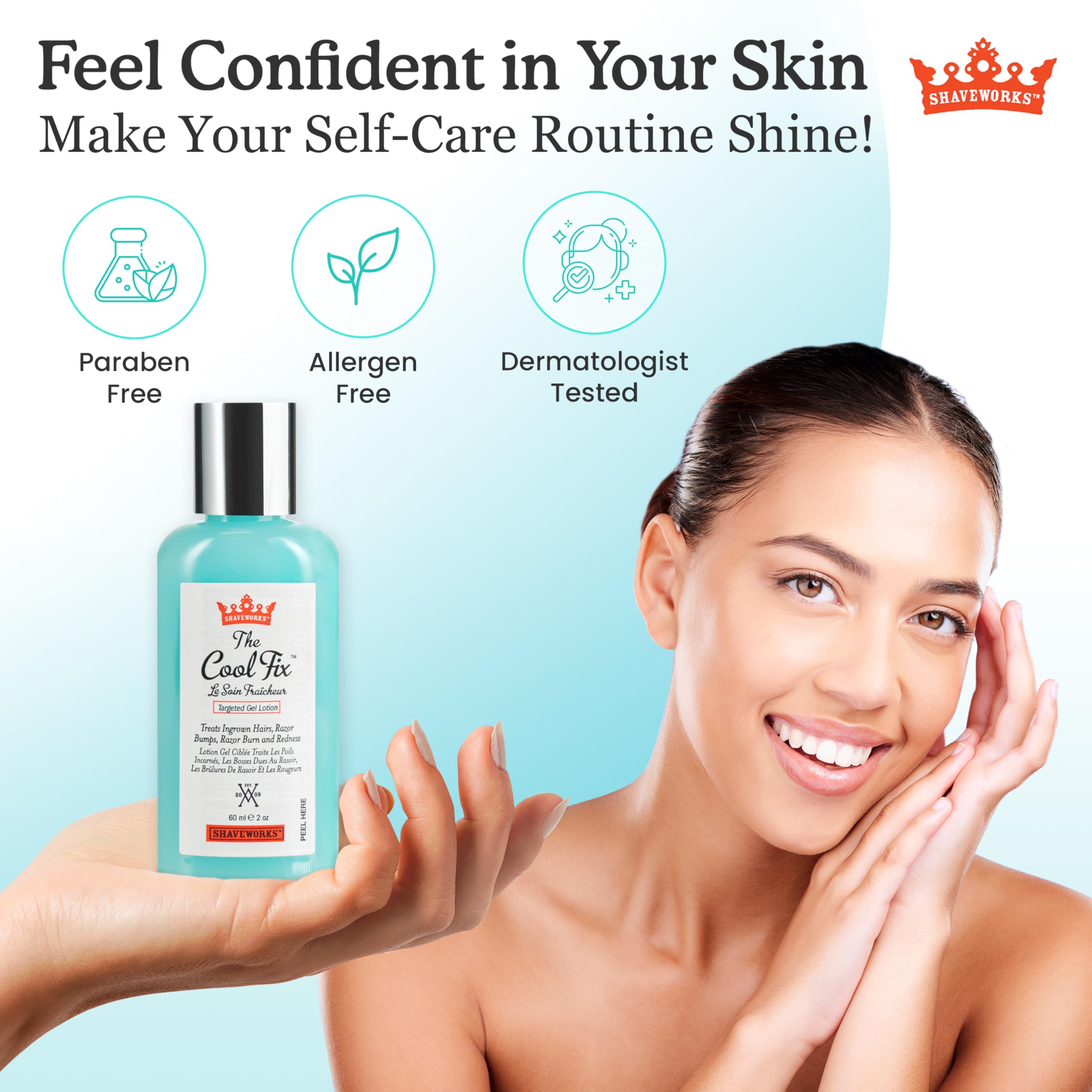 Shaveworks The Cool Fix, flacon 2 oz pratique pour une application rapide