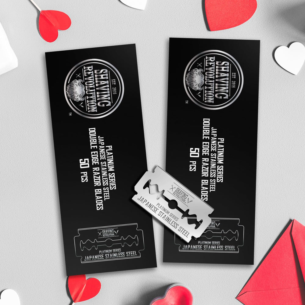 SHAVING REVOLUTION lames double-edge platine pour un rasage net et précis