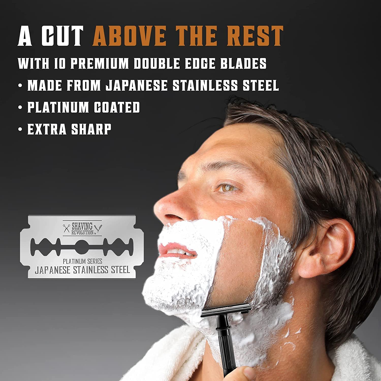 SHAVING REVOLUTION ouverture papillon rapide facilitant le changement de lame