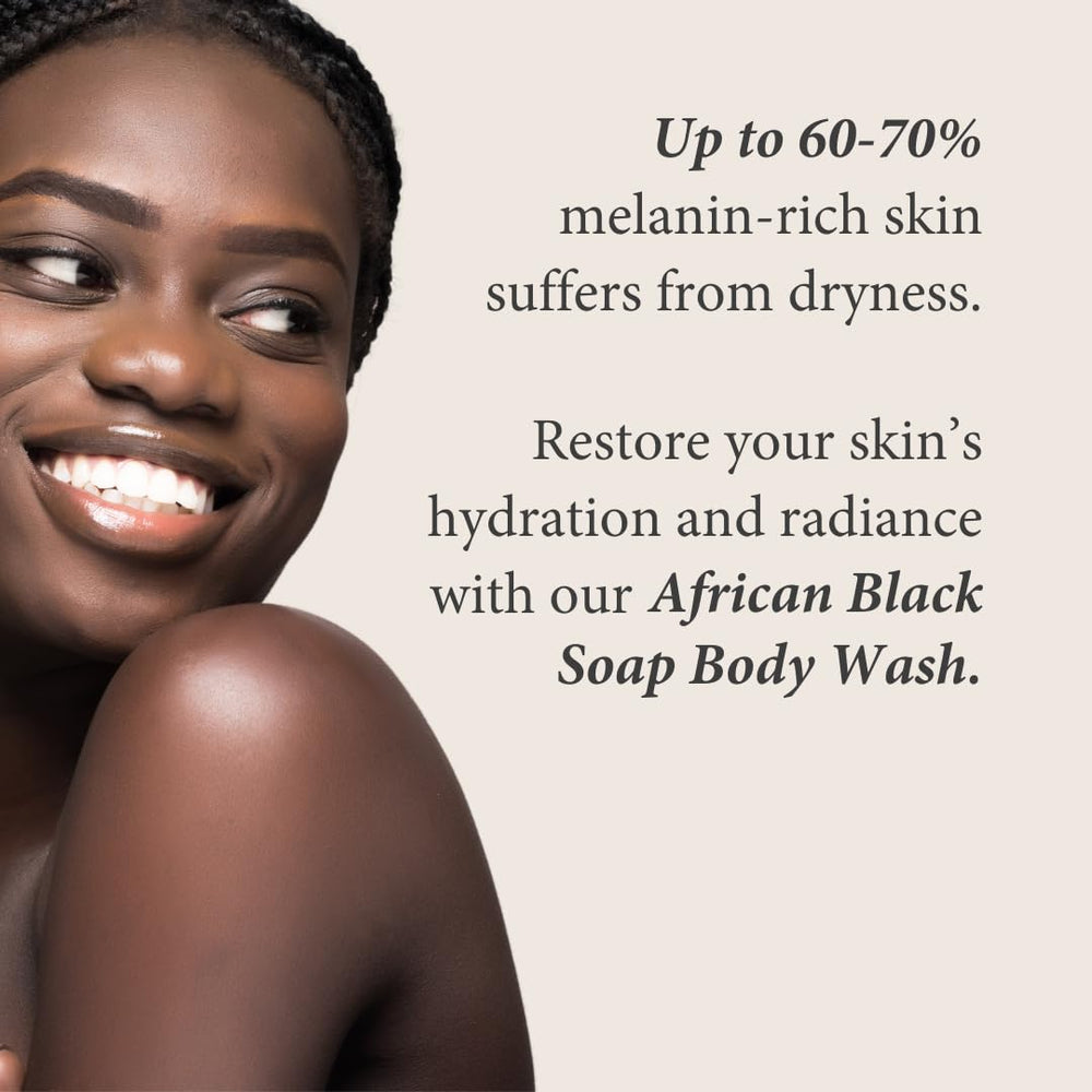 Creamy texture on skin during gentle wash by Shea Radiance.