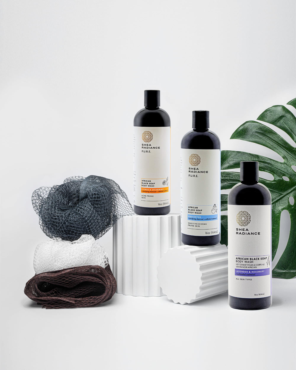 Text emphasizes detoxifying and moisturizing dual-action formula in product branding.