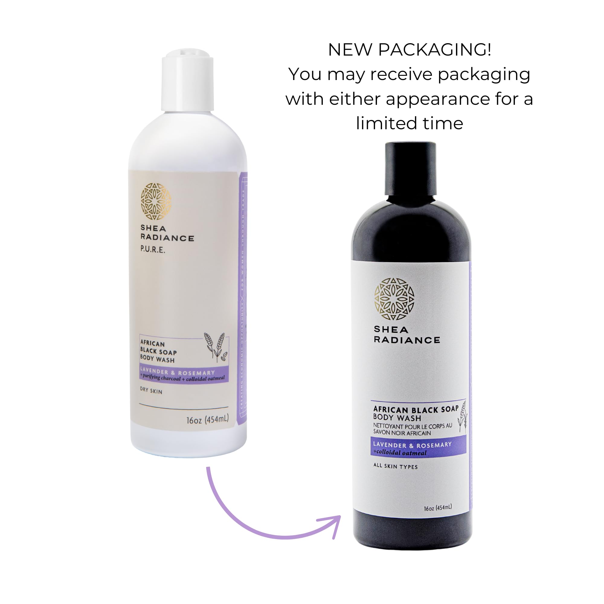Shea butter and coconut oil blend in the formula for smooth skin.