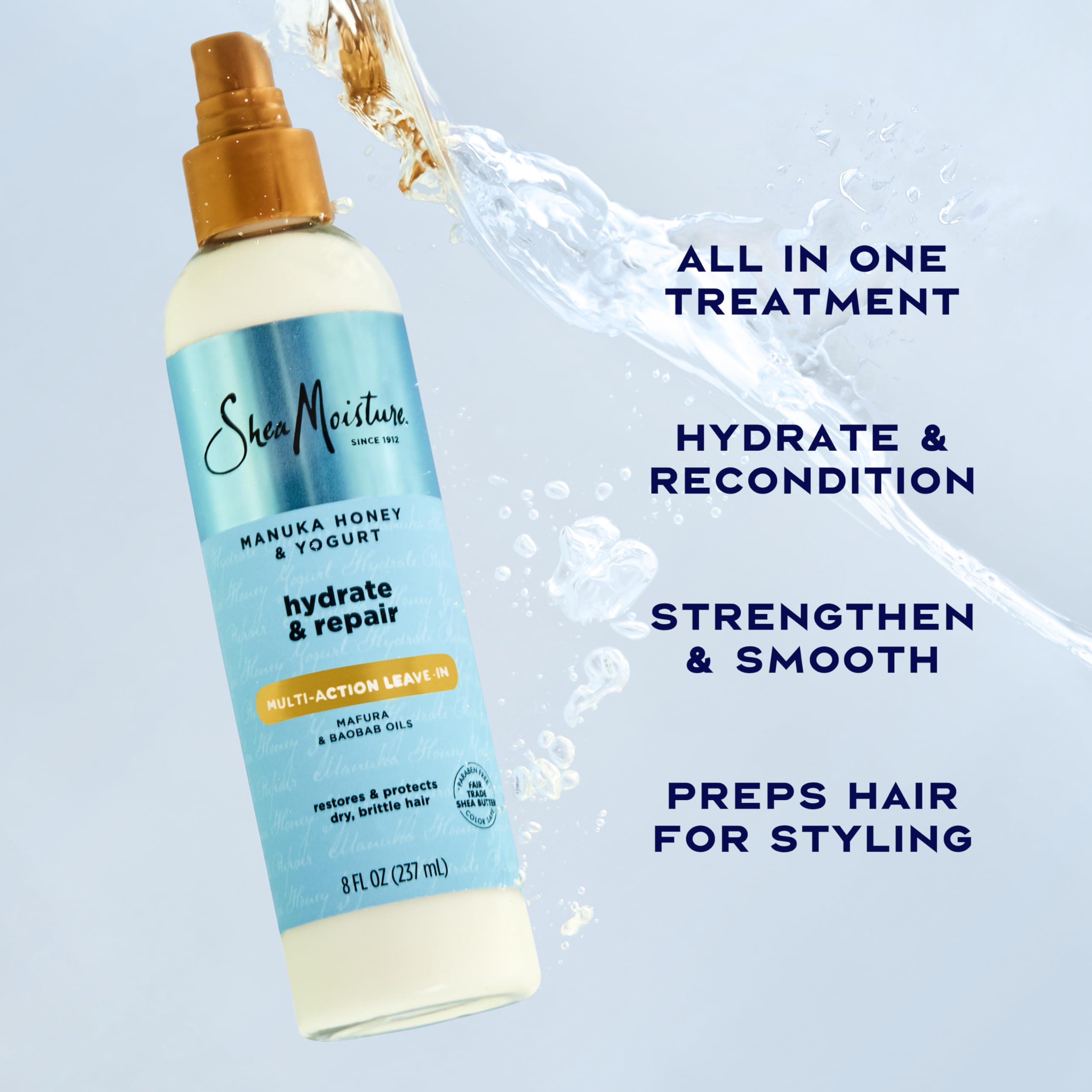 SheaMoisture application sur cheveux humides – demelage facile.