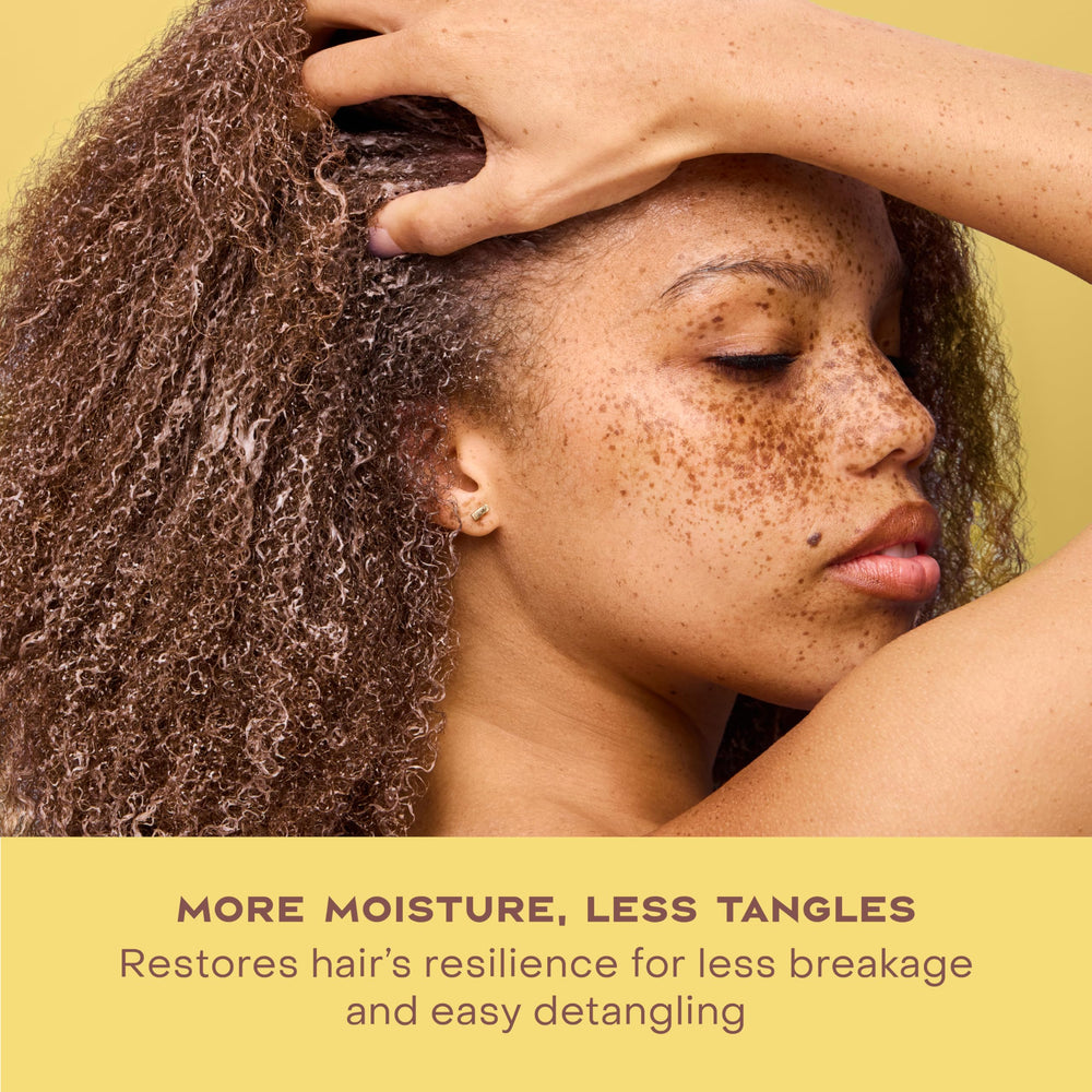 Application sur cheveux mouillés: répartition homogène et douceur.