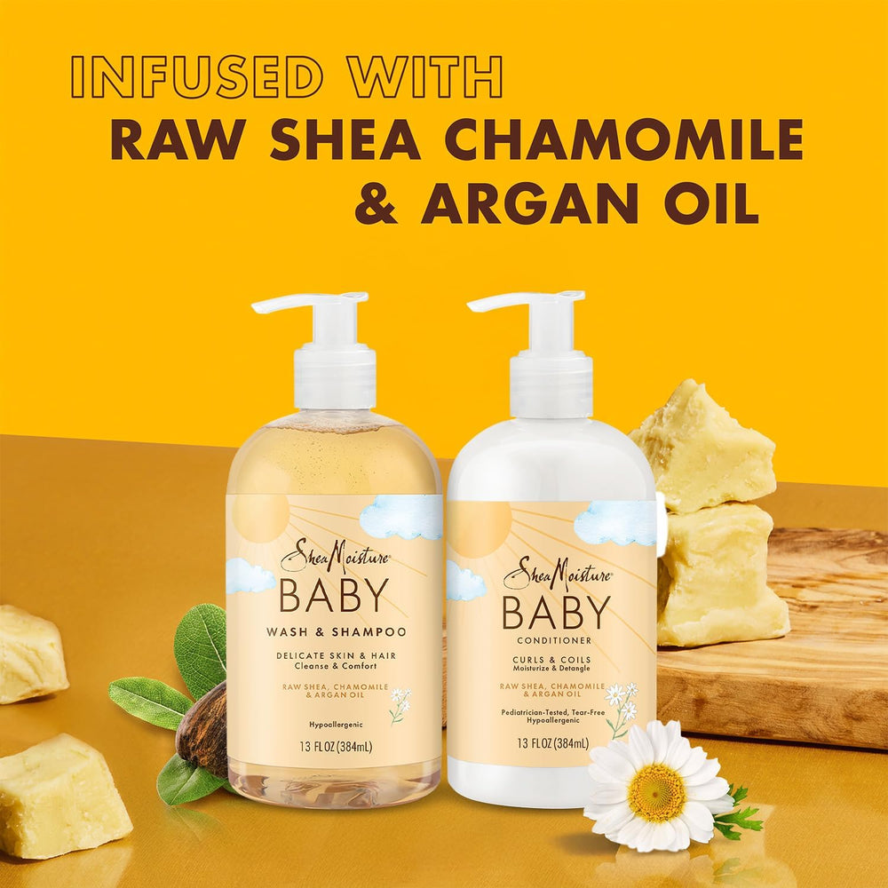Beurre karité brut SheaMoisture pour peau sensible bébé.
