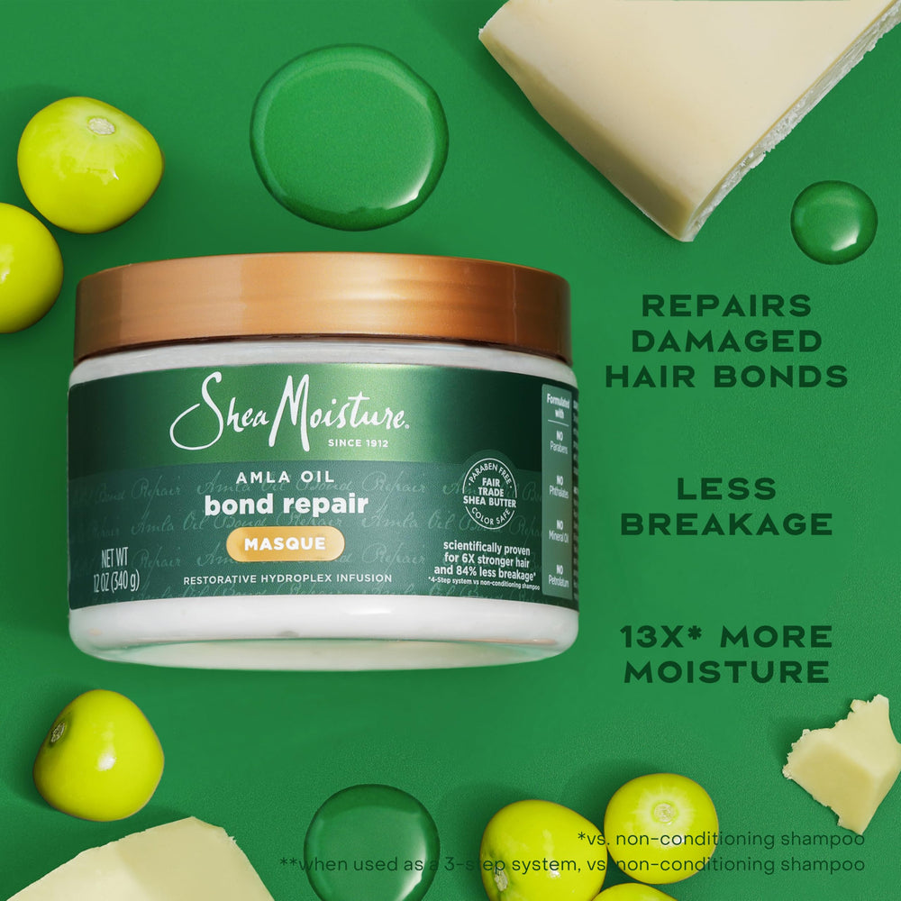 SheaMoisture Bond Repair Masque – emballage durable reflétant l’engagement Fair Trade