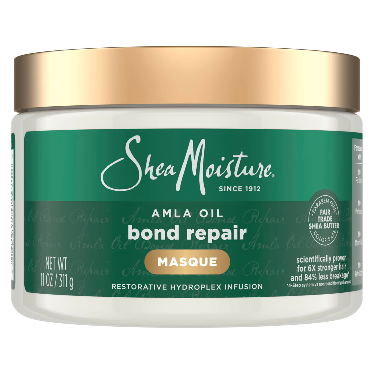 SheaMoisture Bond Repair Masque – bouteille-hydroplex pour hydratation et réparation des cheveux