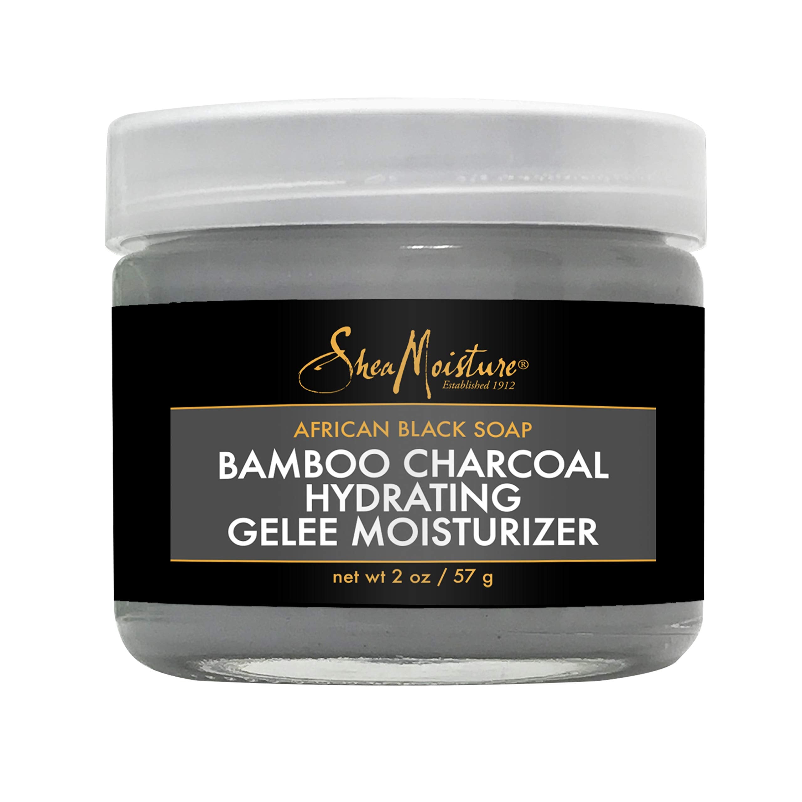 Gelée SheaMoisture visage avec savon noir africain, hydratation légère et clarifiant.