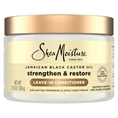 SheaMoisture huile ricin noire jamaïcaine: bouteille visible, démêlage en douceur.