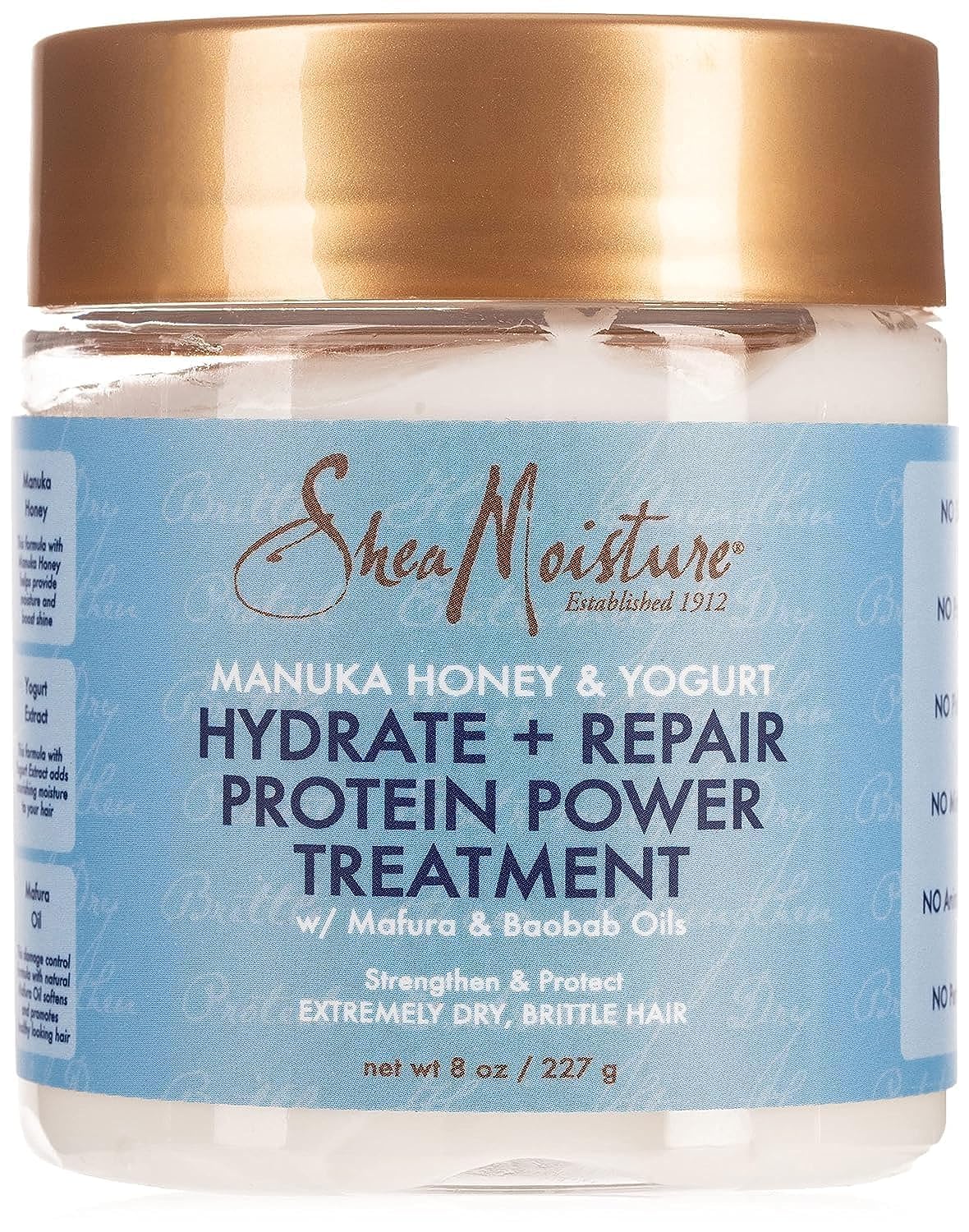 SheaMoisture – bouteille miel Manuka yaourt pour hydratation en profondeur.