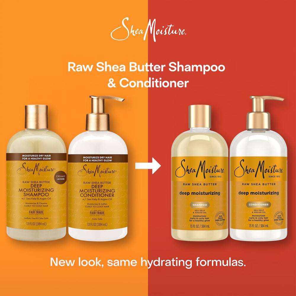 Cheveux bouclés transformés par le duo SheaMoisture, texture douce et définie