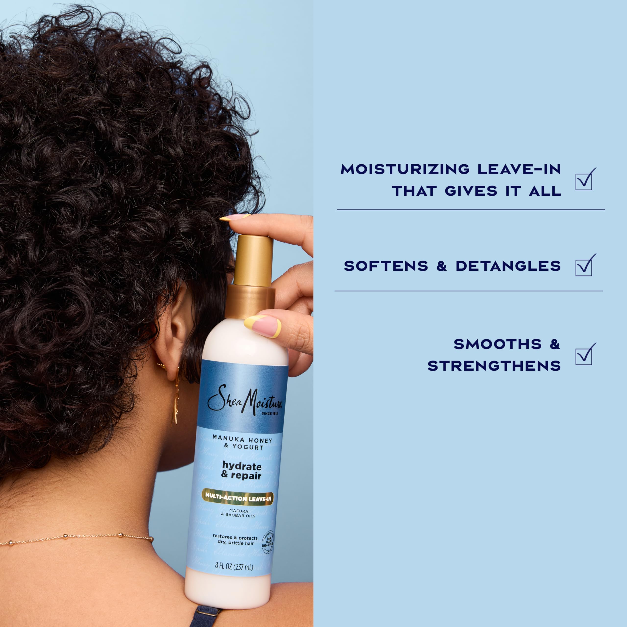 SheaMoisture cheveux lisses et brillants – resultat visible.