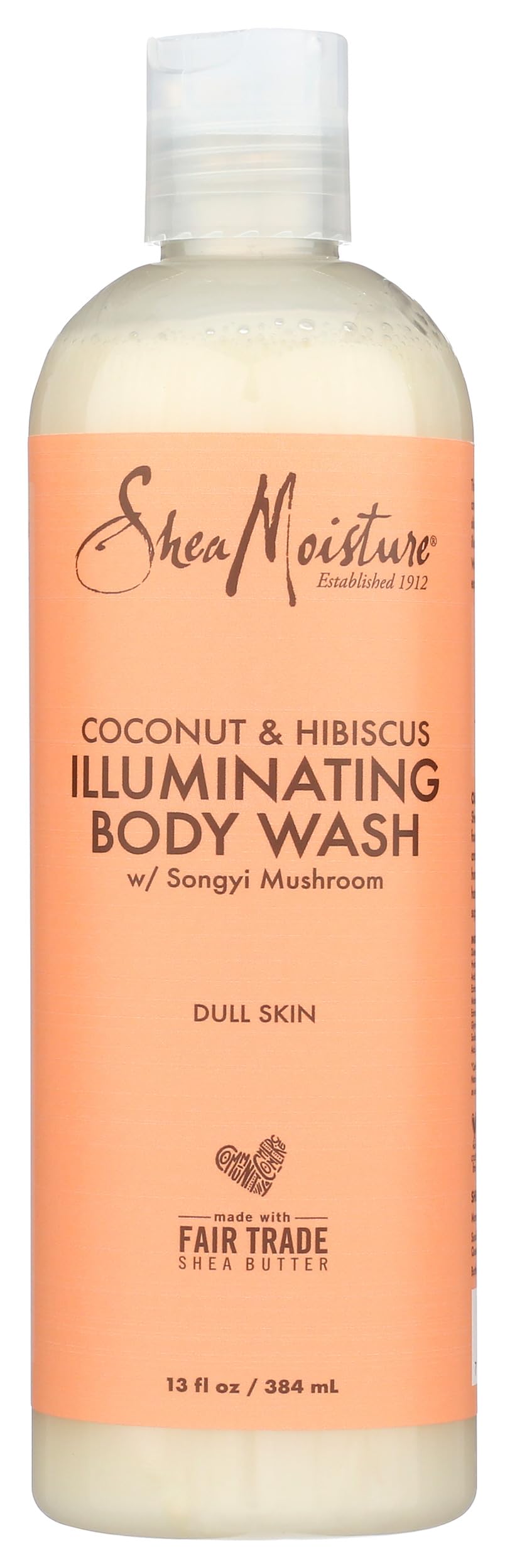 SheaMoisture Coconut et Hibiscus, bouteille-douche-corps lumineuse et hydratante pour peau douce