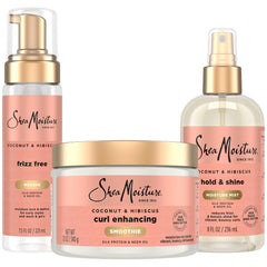 Curl Enhancing Smoothie de SheaMoisture — bouteille, définition naturelle des boucles.