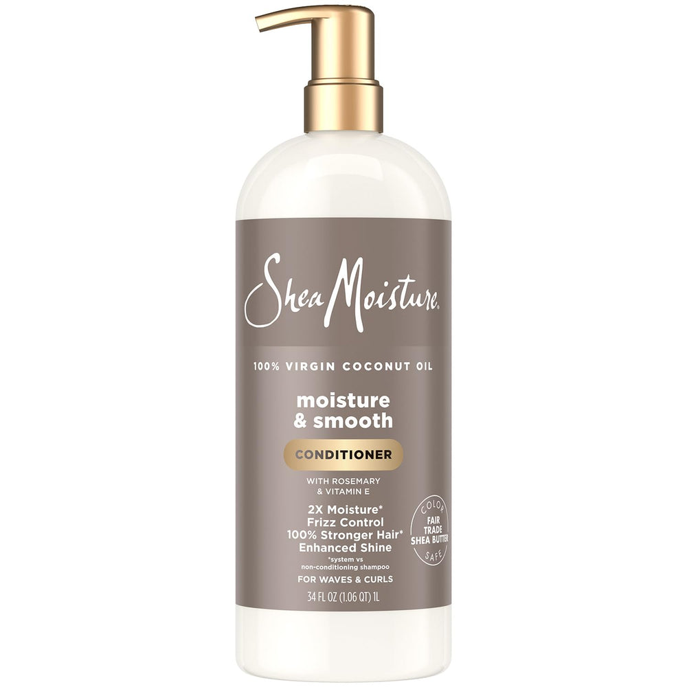 Sheamoisture Conditionneur Hydratation Coco-vanille, cheveux hydratés et parfumés.
