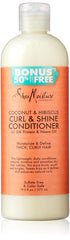 SheaMoisture conditionneur coco hibiscus pour des boucles brillantes et faciles à coiffer.
