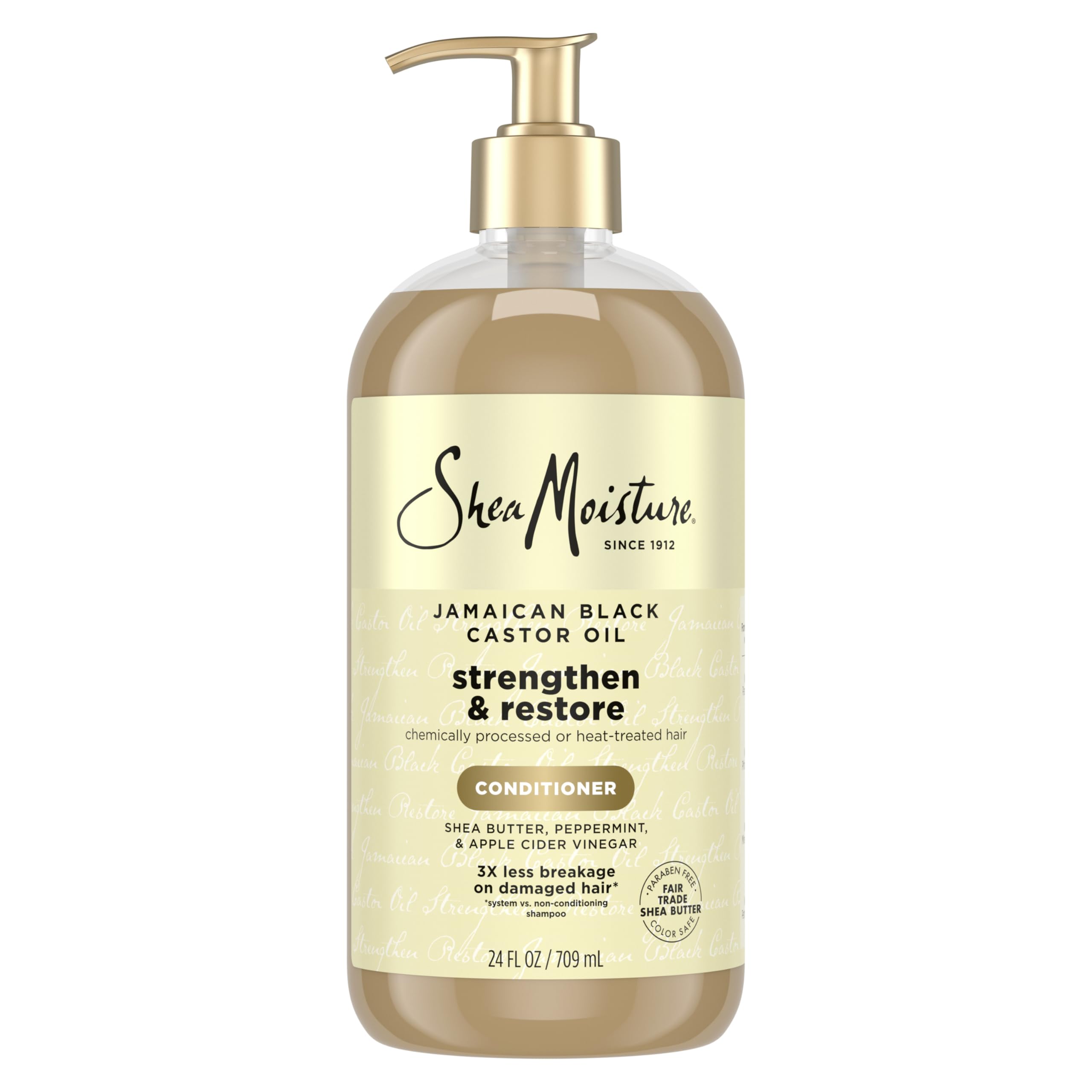 SheaMoisture conditionneur—bouteille d huile de ricin noir jamaïcain, démêle et hydrate les longueurs.