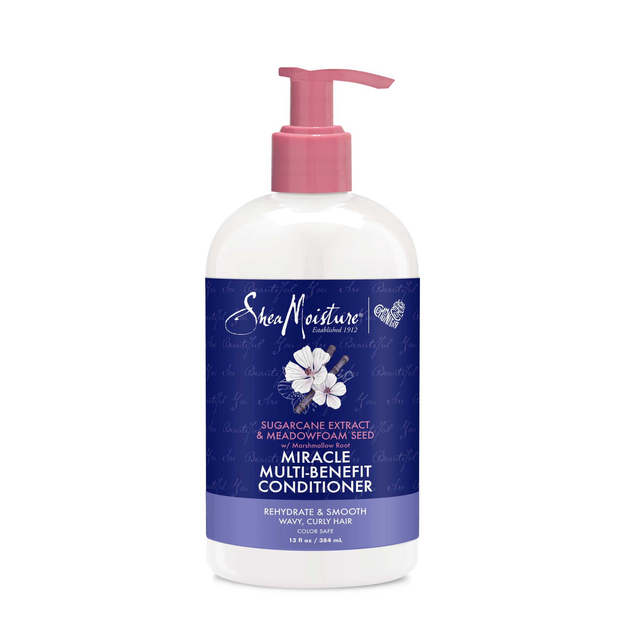 SheaMoisture, conditionneur sans silicone, bouteille élégante, cheveux secs plus faciles à démêler.