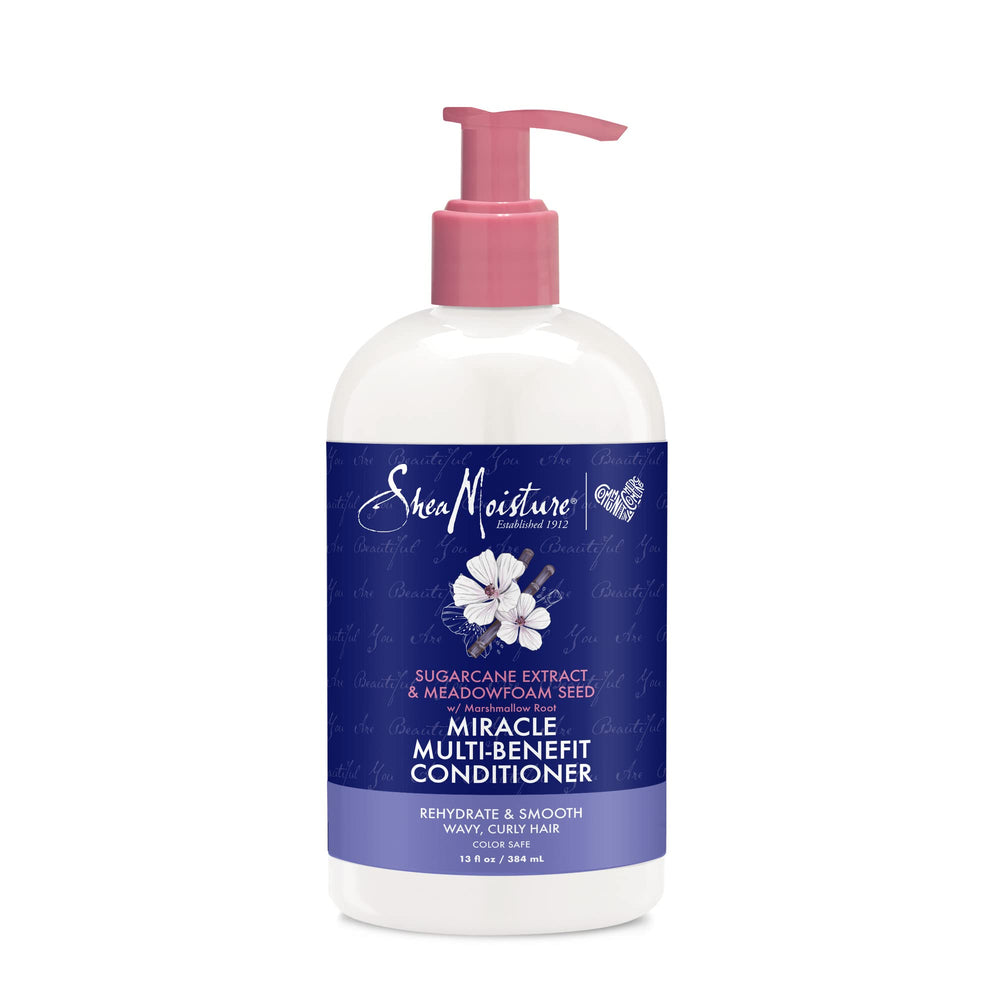 SheaMoisture, conditionneur sans silicone, bouteille élégante, cheveux secs plus faciles à démêler.