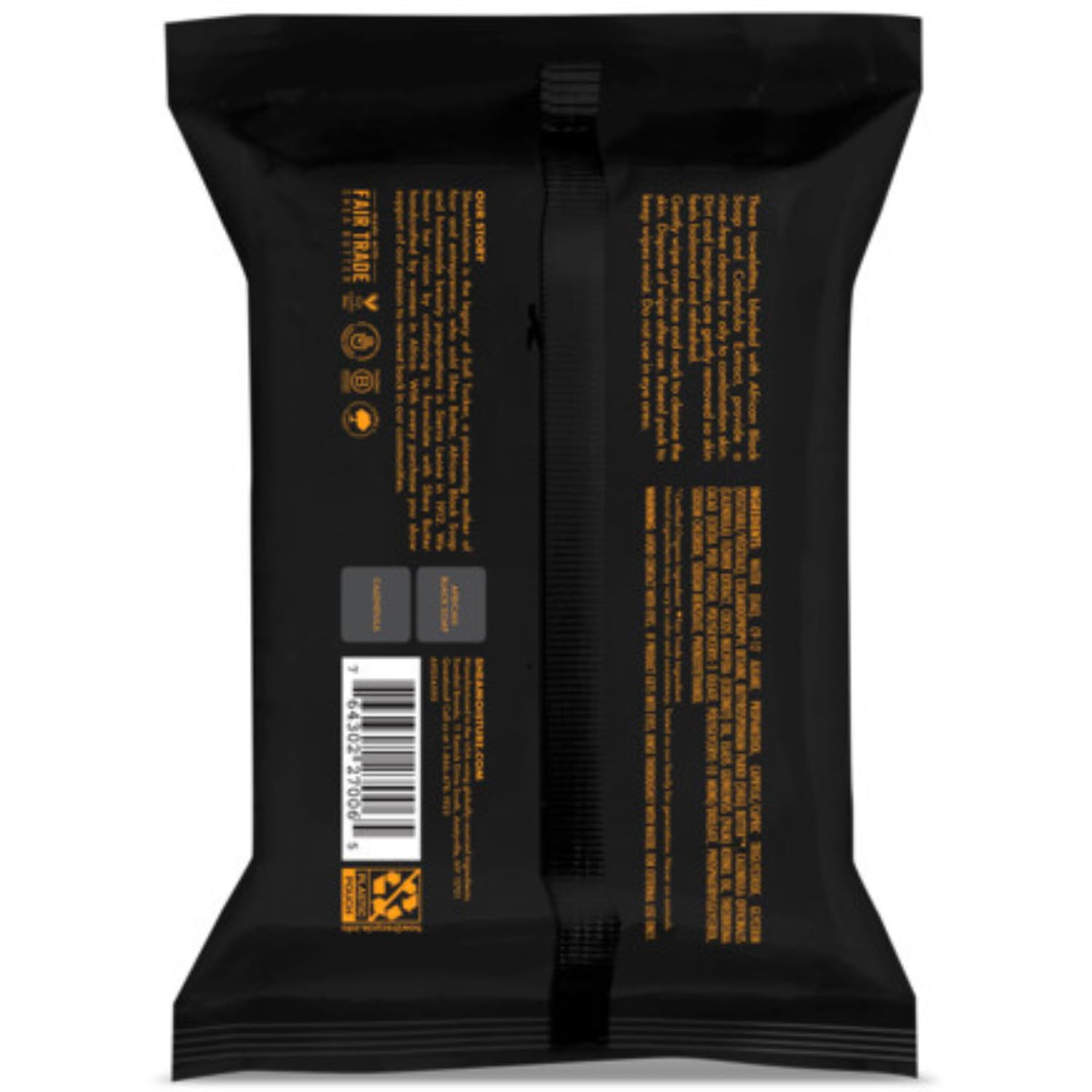 Lingettes visage SheaMoisture avec savon noir africain pour un nettoyage ciblé.