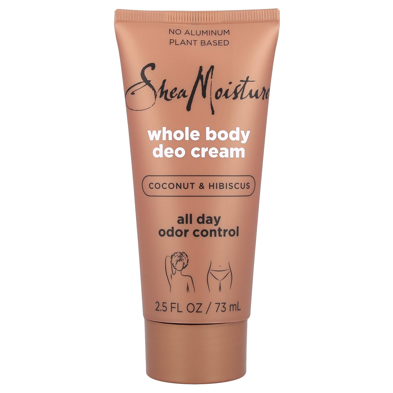 Déodorant crème Sheamoisture Coco Hibiscus, application invisible sans aluminium pour une fraîcheur durable.