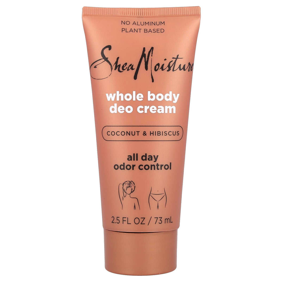 Déodorant crème Sheamoisture Coco Hibiscus, application invisible sans aluminium pour une fraîcheur durable.