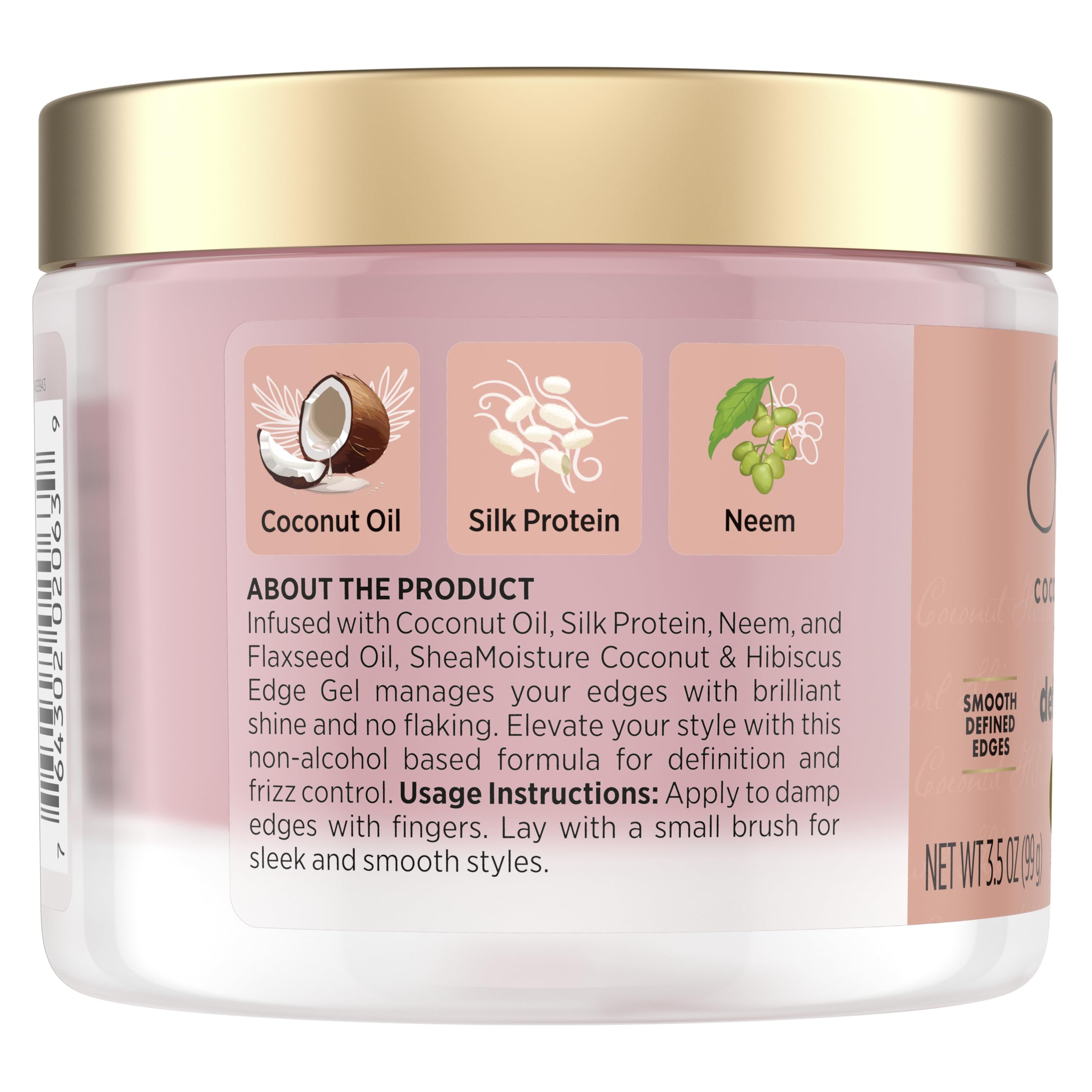 Texture hydratante du SheaMoisture Edge Gel offrant douceur et tenue légère.