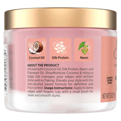 Texture hydratante du SheaMoisture Edge Gel offrant douceur et tenue légère.