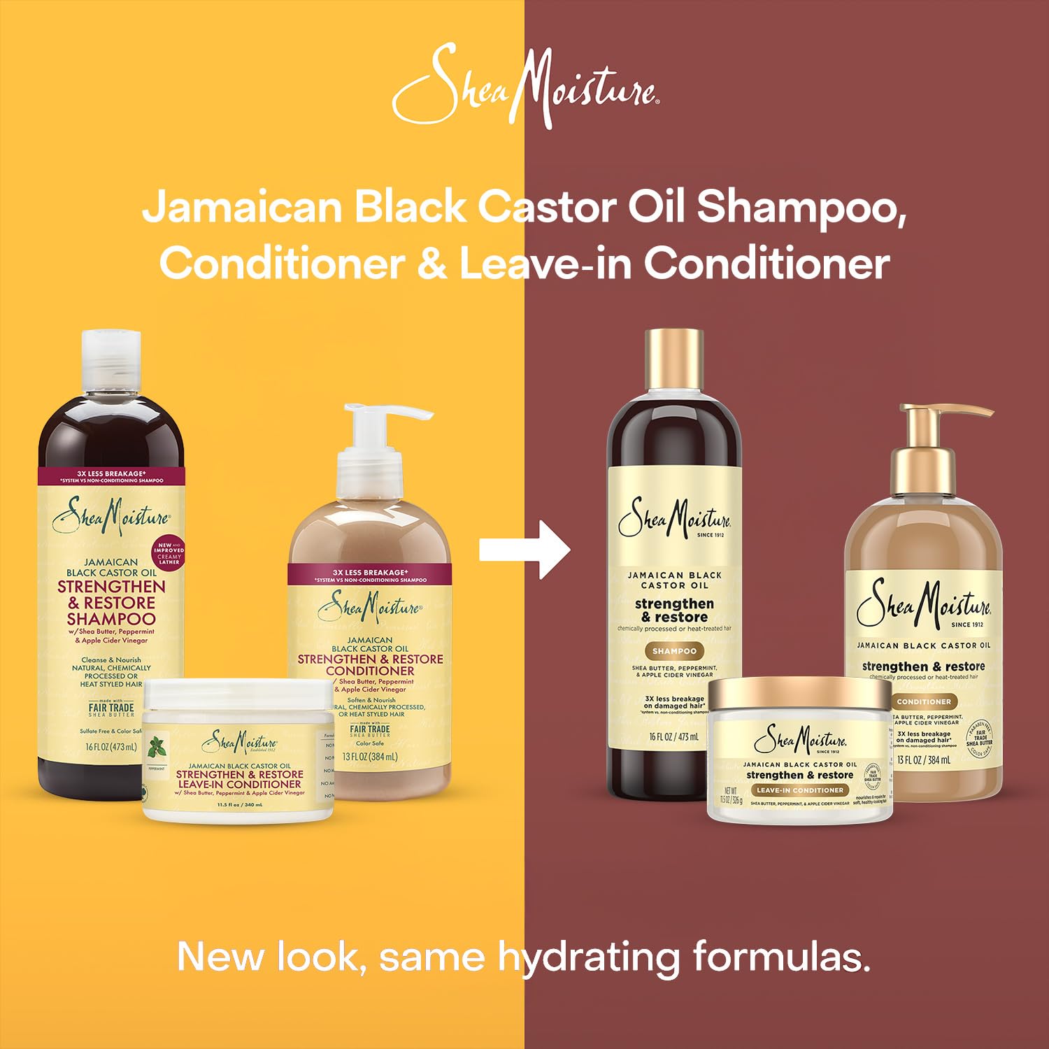 Kit SheaMoisture complet, routine capillaire naturelle
