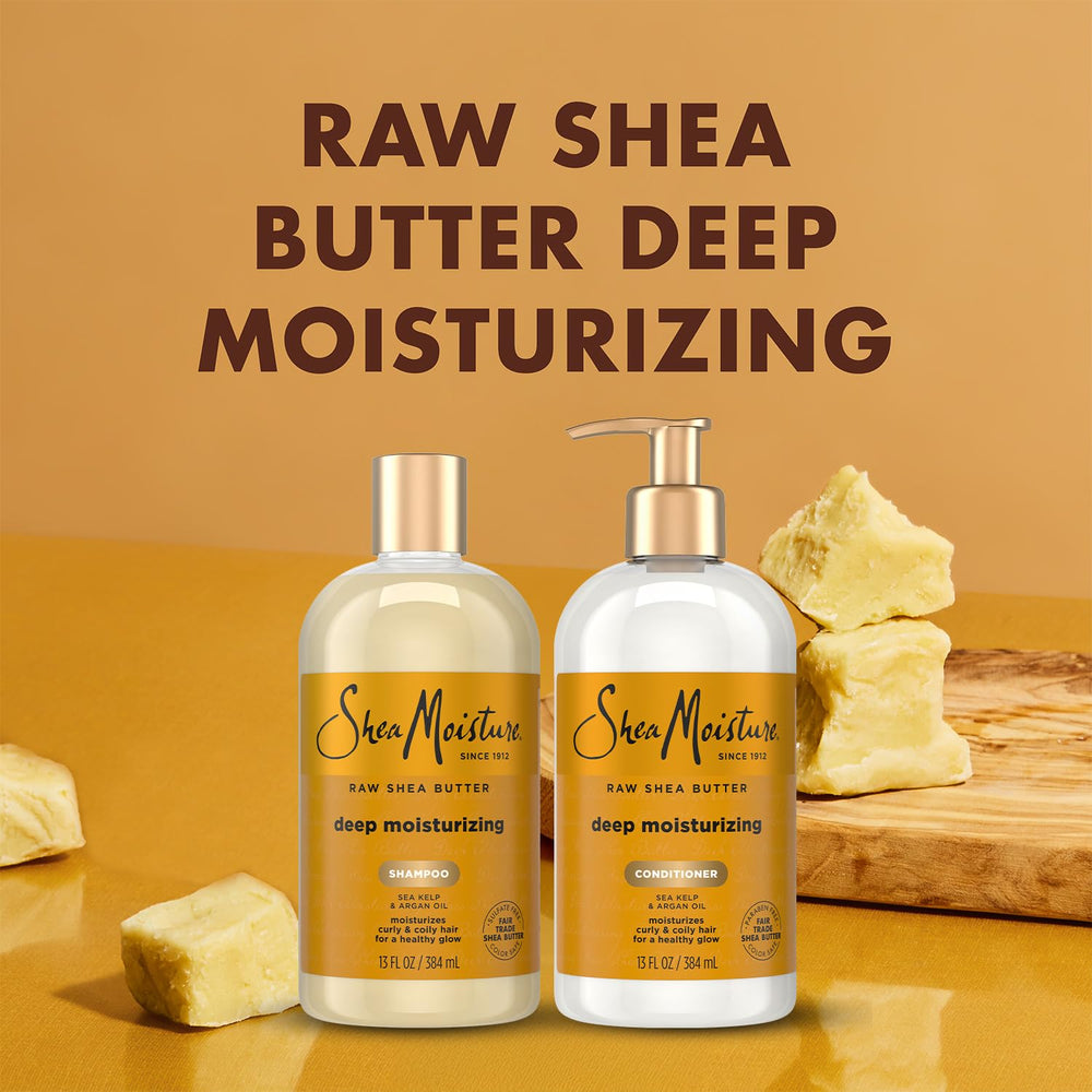 Ensemble SheaMoisture, packaging élégant pour soins quotidiens des boucles