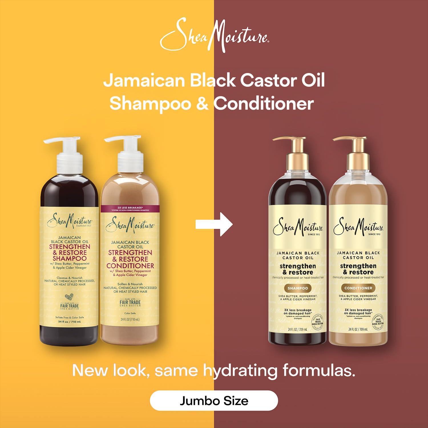 Ensemble soin cheveux SheaMoisture, offre une routine complète et douce.