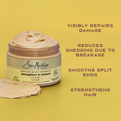 Masque SheaMoisture sans silicones et sulfates, soin doux pour cheveux.