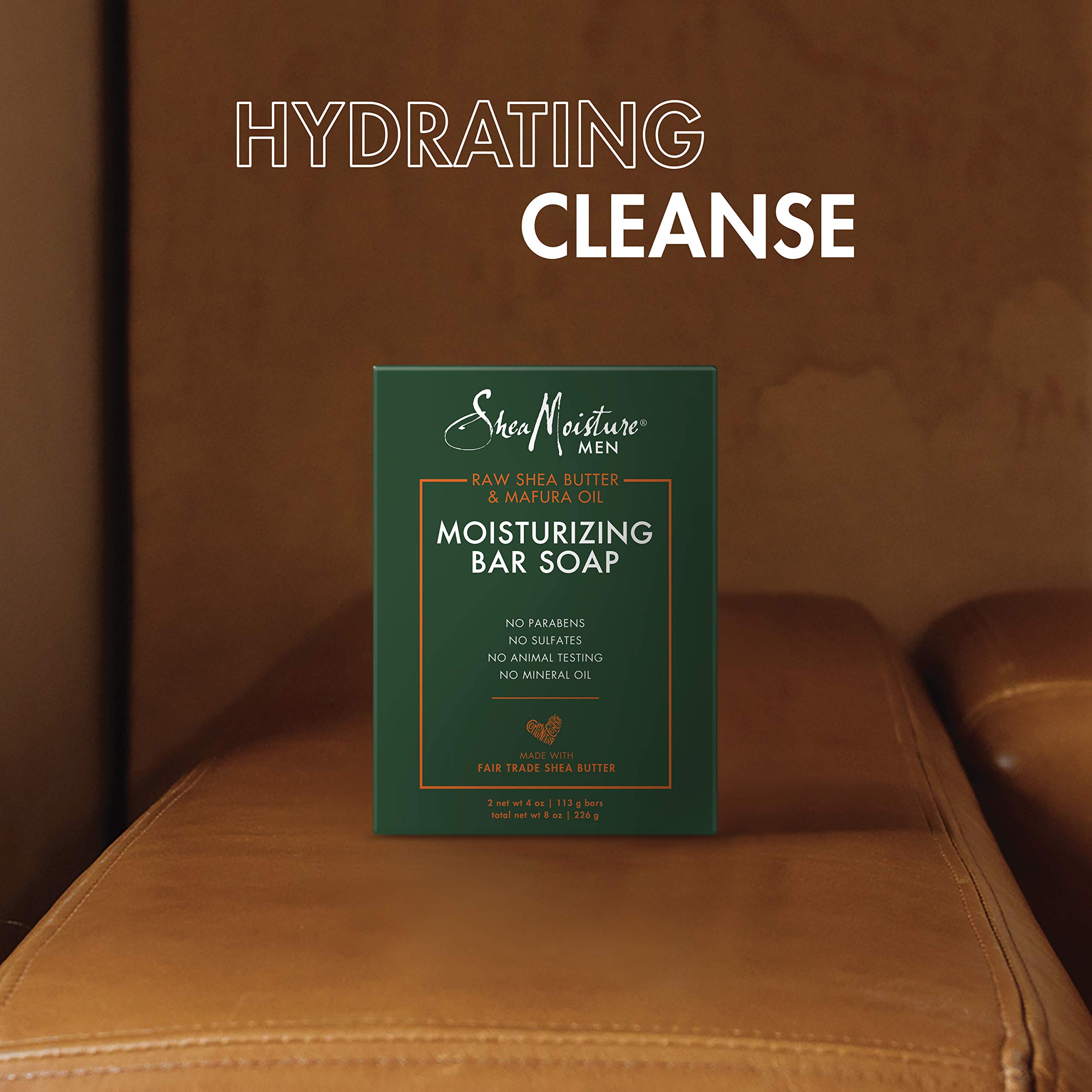 SheaMoisture Homme – barre-protection-peau-seche, aide à prévenir la tiraillement.