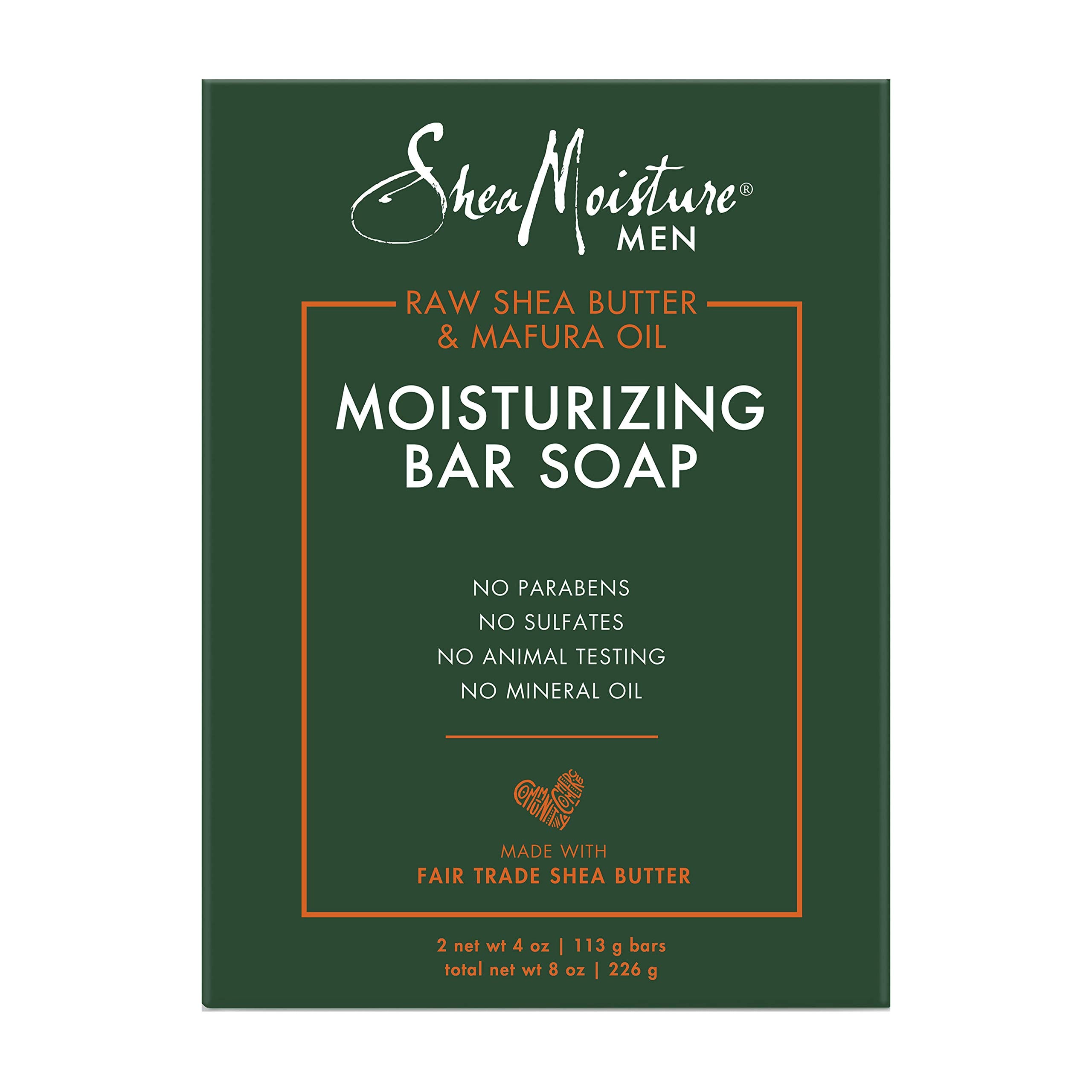 SheaMoisture Homme – savon-barre vanille-crème, hydratation douce pour la peau.