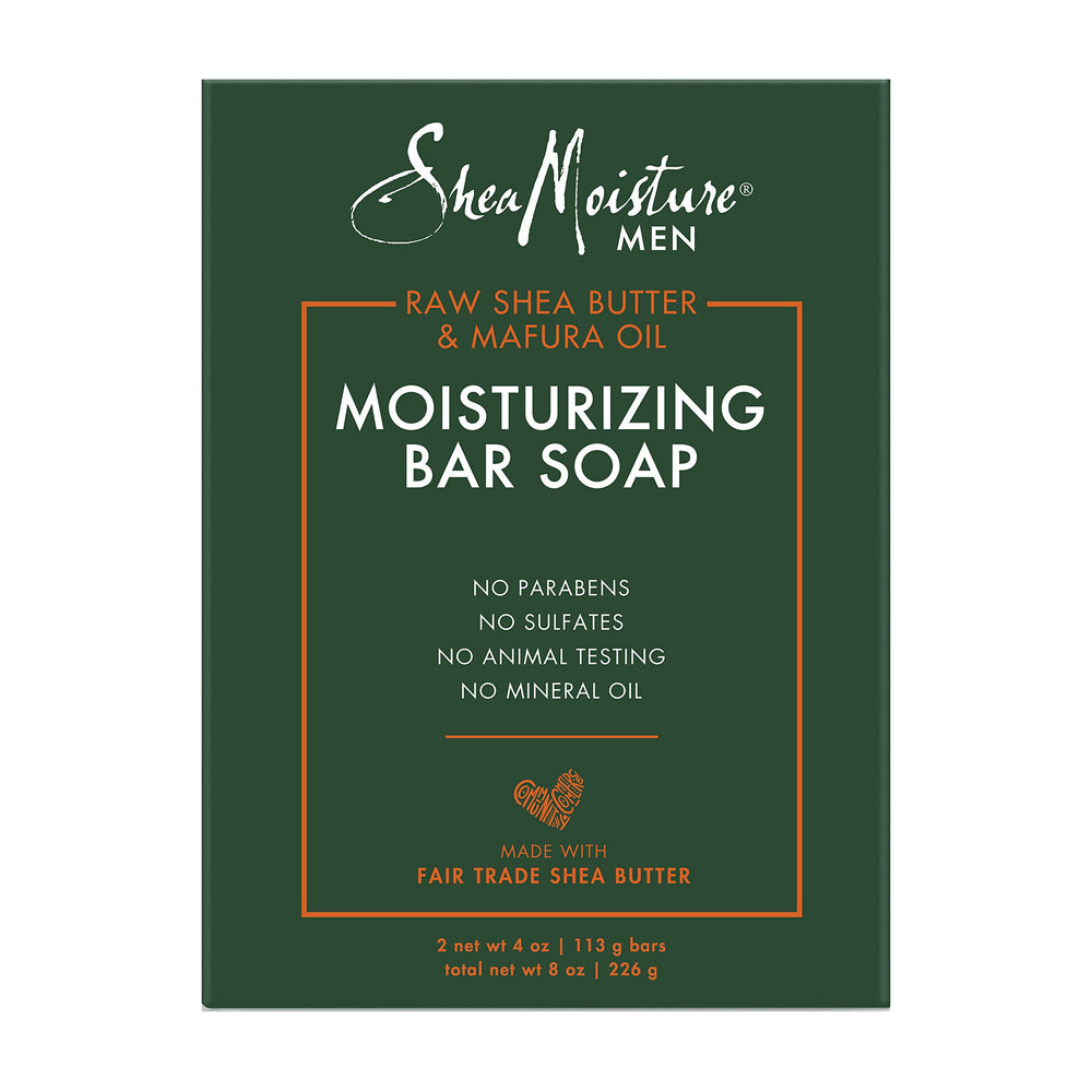 SheaMoisture Homme – savon-barre vanille-crème, hydratation douce pour la peau.