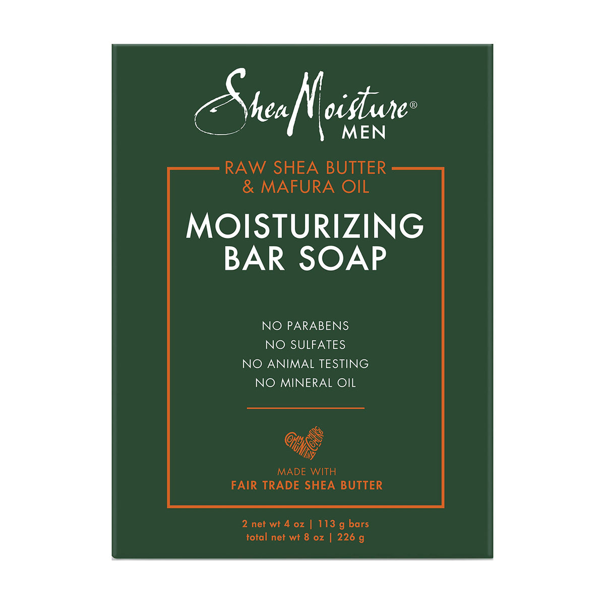 SheaMoisture Homme – savon-barre vanille-crème, hydratation douce pour la peau.