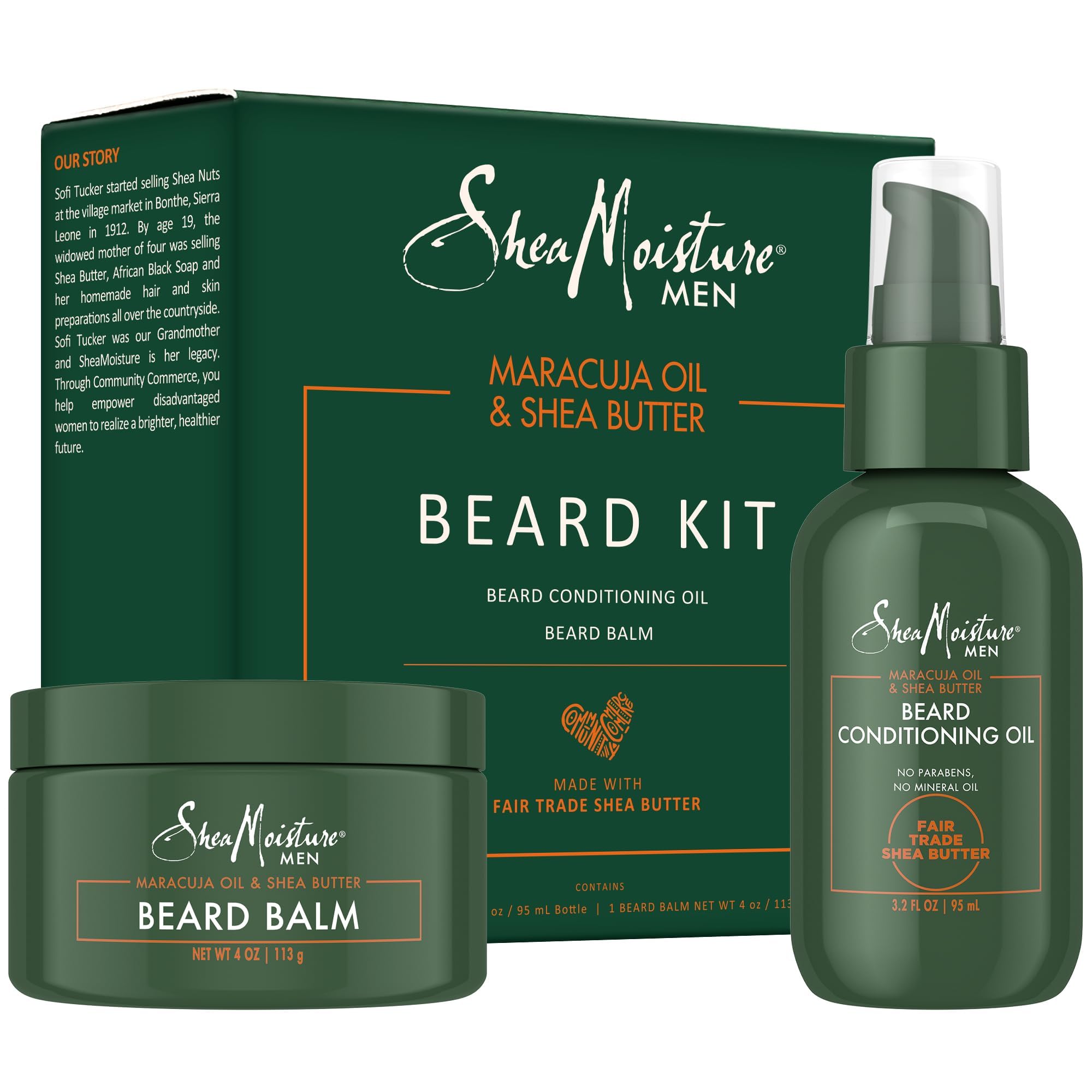 Huile barbe SheaMoisture dans flacon, hydratation et douceur pour barbe