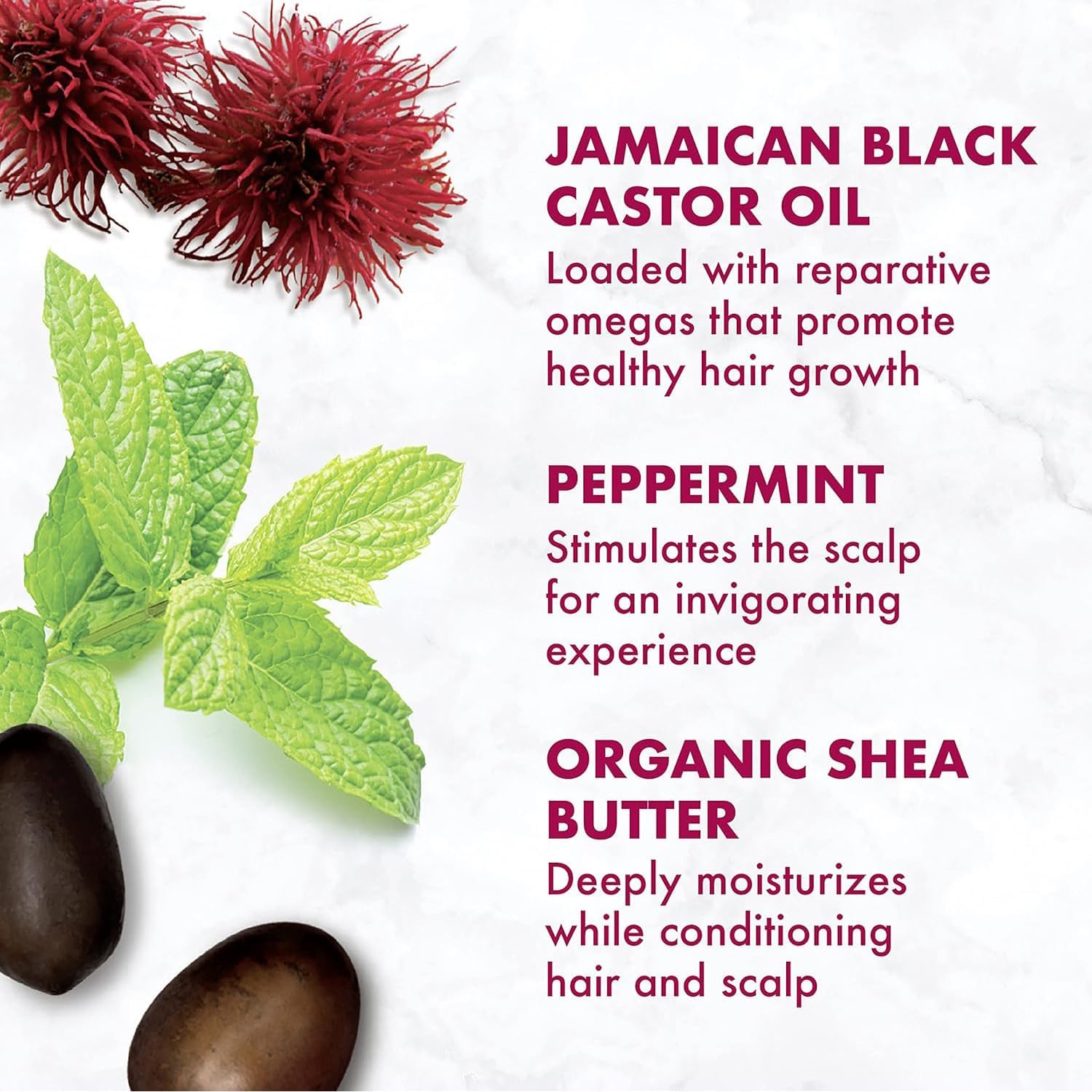Huile de ricin noir jamaïcain SheaMoisture, flacon nourrissant.