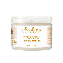 Beurre karité SheaMoisture en pot – hydratation totale pour peau et cheveux.