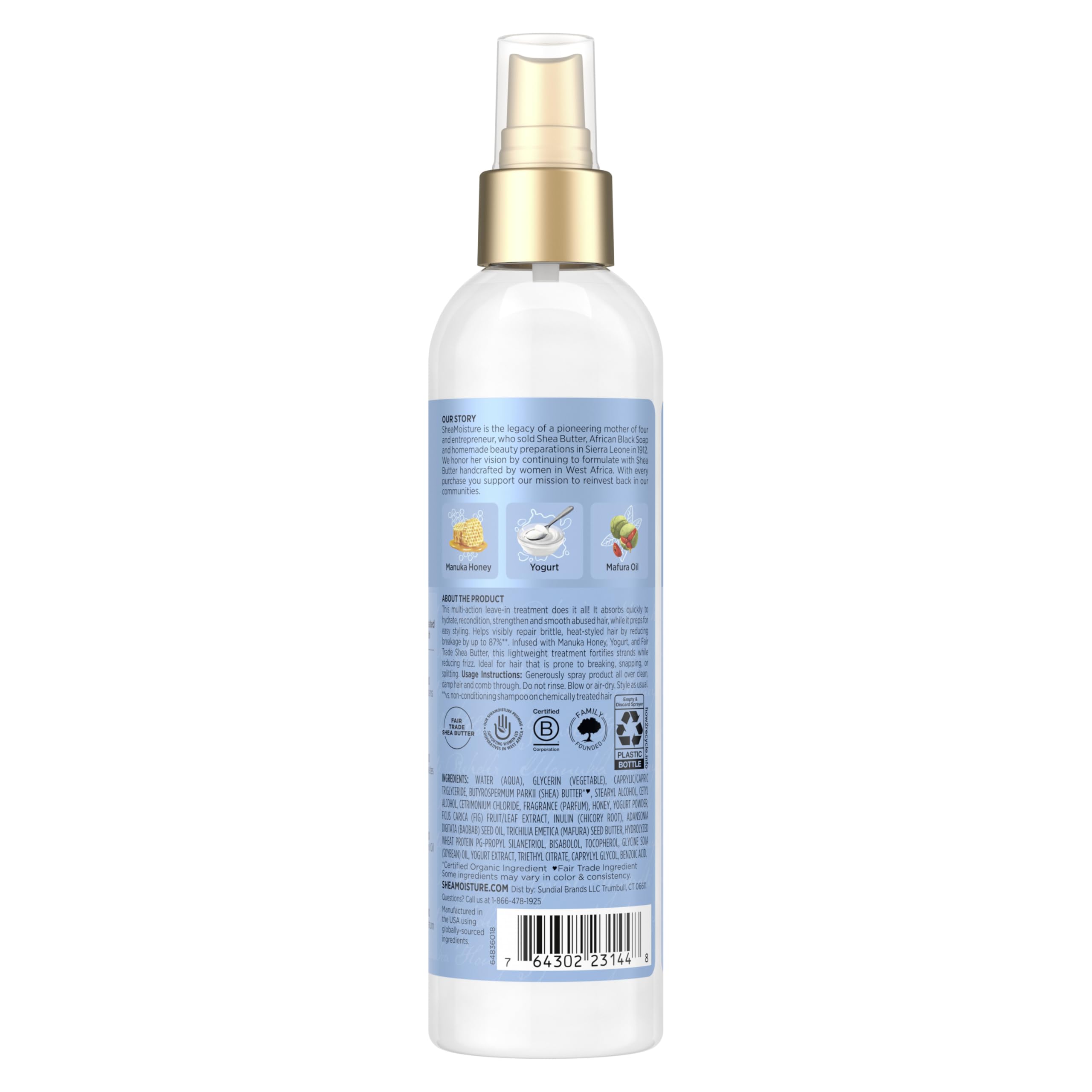 SheaMoisture karité et yaourt – texture nourrissante pour cheveux.
