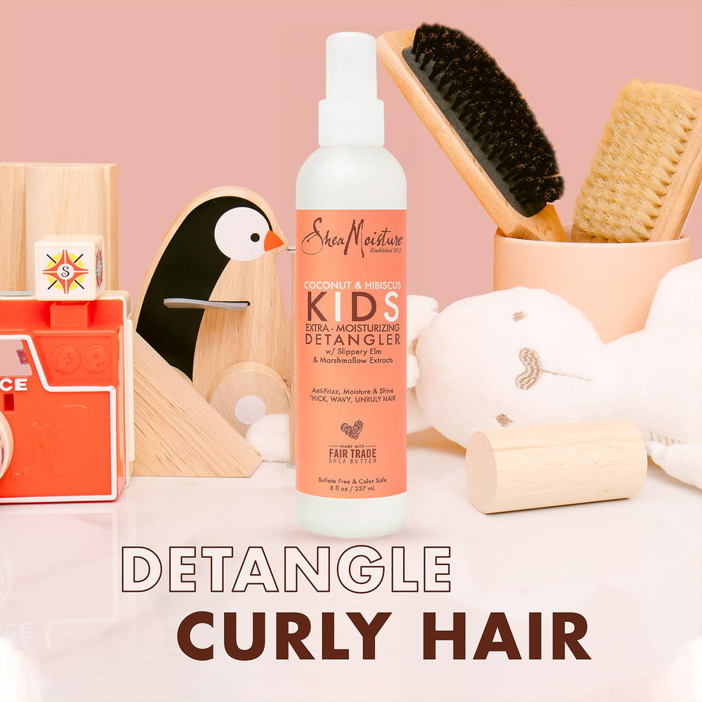Cheveux d'enfant avec brillance naturelle après les soins Mango.