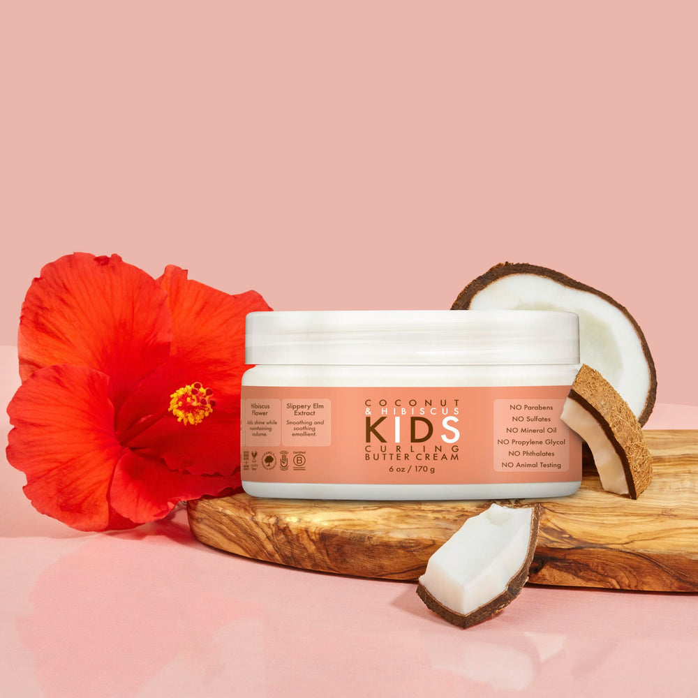 Hydratation durable pour cheveux sensibles d'enfants.