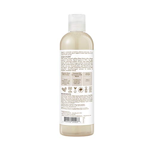 SheaMoisture lait de coco moussant pour peau soyeuse.