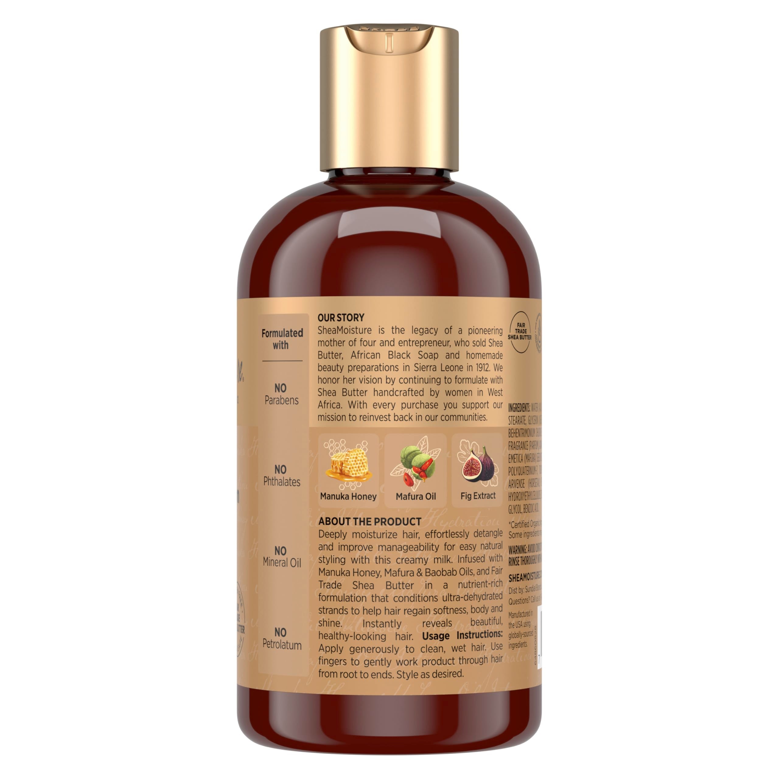 Texture crème de SheaMoisture sur la main, prêt à appliquer