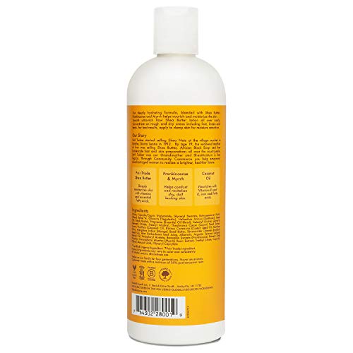 Texture crème riche de SheaMoisture sur la peau, douceur durable.