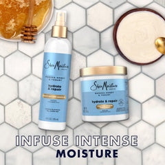 Cheveux brillants grâce au mélange Manuka miel et Yogourt de SheaMoisture