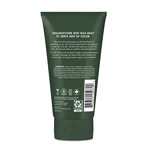 SheaMoisture Maracuja Huile Barbe Bouteille: hydrate et apporte brillance naturelle.